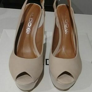Aldo Beige Wedges